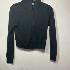 TNA Charcoal Waffle Knit Zip-Up